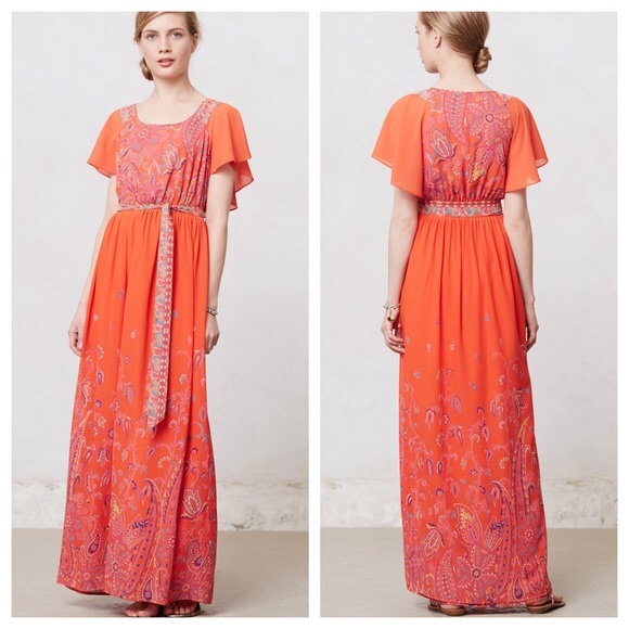Anthropologie Dresses & Skirts - NWOT✨Anthropologie Blushed Paisley Maxi Dress
